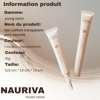Gel transparent à sourcils avec brosse en silicone