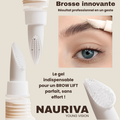 Gel transparent à sourcils avec brosse en silicone