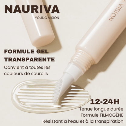 Gel transparent à sourcils avec brosse en silicone